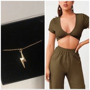 BUNDLE of crop top and necklace